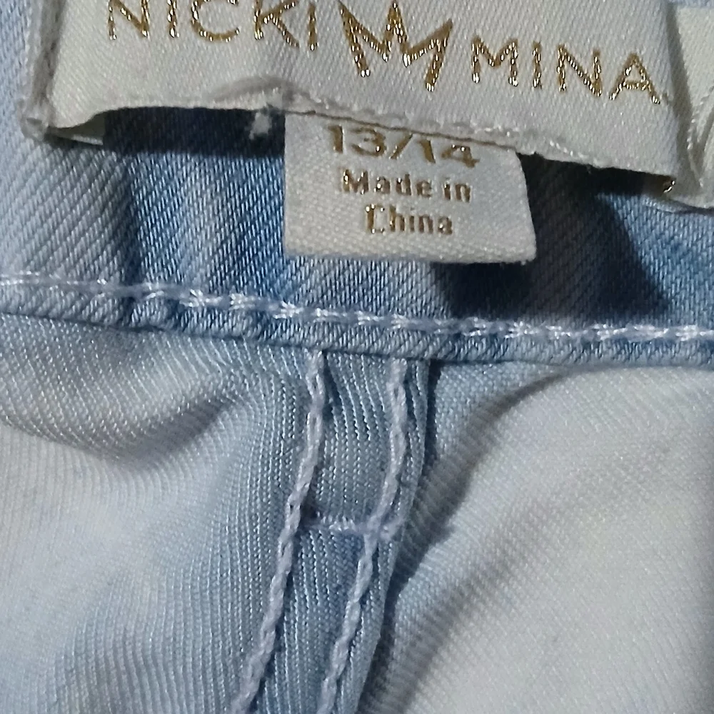 Nicki Minaj Ladies Light Blue Distressed Jeans. Size 13/14 - Picture 11 of 13